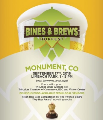 Bines & Brews HopFest presented by Tri-Lakes Chamber of Commerce and Visitor Center at Limbach Park, Monument CO