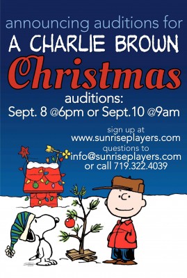 Audition for A Charlie Brown Christmas presented by Sunrise Players at Sunrise Church, Colorado Springs CO