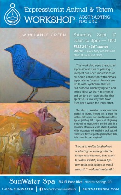 Expressionist Animal & Totem Workshop/ Abstracting Nature presented by SunWater Spa at ,  