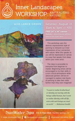 Inner Landscapes Workshop / Abstracting Nature presented by SunWater Spa at ,  