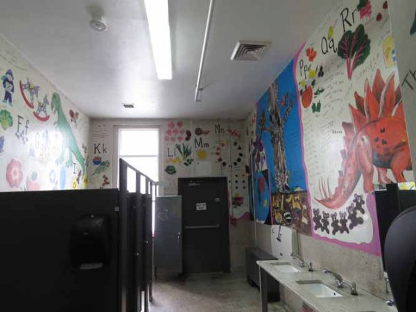 Ivywild School: Boys Restroom math and science