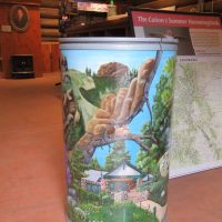 Gallery 1 - North Cheyenne Canon: Helen Hunt Falls Visitor Center: Scenes on a Recycle Barrel