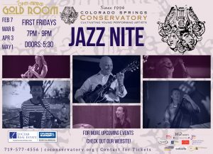 Jazz Nite presented by Colorado Springs Conservatory at The Gold Room, Colorado Springs CO