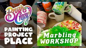 Marbling on Ceramics Workshop presented by Brush Crazy at Brush Crazy, Colorado Springs CO