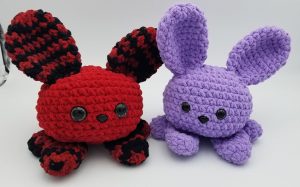 Amigurumi Stuffed Animal; Cube Bunny presented by Textiles West at Textiles West, Colorado Springs CO