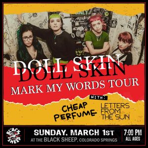 Doll Skin presented by The Black Sheep at The Black Sheep, Colorado Springs CO