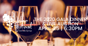 POSTPONED: 29th Annual Wine Festival of Colorado Springs: 2020 Gala Dinner & Wine Auction presented by  at Garden of the Gods Club, Colorado Springs CO