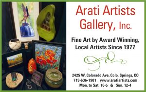 Arati Artists Gallery Reopening Show presented by Arati Artists Gallery at Arati Artists Gallery, Colorado Springs CO