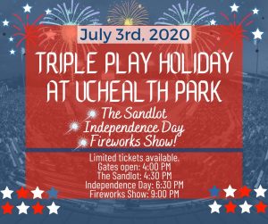 Triple Play Holiday presented by Rocky Mountain Vibes Baseball at UCHealth Park, Colorado Springs CO