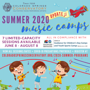 Summer Music Camps for Kids & Teens presented by Colorado Springs Conservatory at Colorado Springs Conservatory, Colorado Springs CO