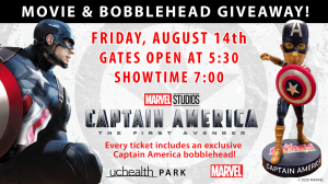 Movie Night and Bobblehead Giveaway presented by Rocky Mountain Vibes Baseball at UCHealth Park, Colorado Springs CO