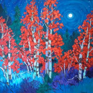 ‘Scarlet Aspens’ presented by Laura Reilly Fine Art Gallery and Studio at Laura Reilly Studio, Colorado Springs CO