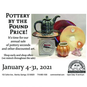 Pottery by the Price presented by Commonwheel Artists Co-op at Commonwheel Artists Co-op, Manitou Springs CO