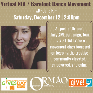 NIA Class With Ormao and Julie Kim presented by Ormao Dance Company at Online/Virtual Space, 0 0