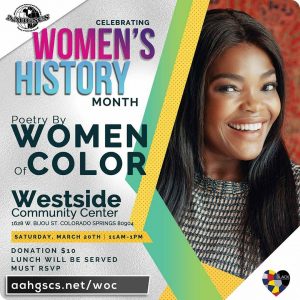 Poetry by Women of Color presented by  at Westside Community Center, Colorado Springs CO