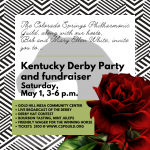 Kentucky Derby Watch Party presented by Colorado Springs Philharmonic Guild at Gold Hill Mesa Community Center, Colorado Springs CO
