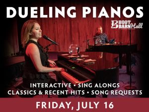 Dueling Pianos presented by Boot Barn Hall at Boot Barn Hall at Bourbon Brothers, Colorado Springs CO