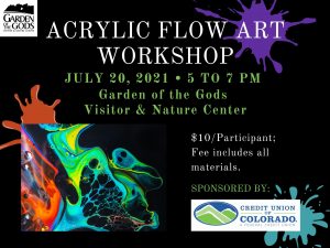 Monthly Art Night: Acrylic Flow Art presented by Garden of the Gods Visitor & Nature Center at Garden of the Gods Visitor and Nature Center, Colorado Springs CO