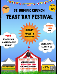 St. Dominic Feast Day Festival presented by  at ,  