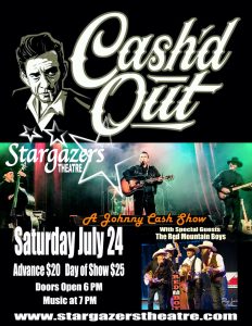 Cash’d Out: A Johnny Cash Experience presented by Stargazers Theatre & Event Center at Stargazers Theatre & Event Center, Colorado Springs CO