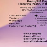 Poetry 719 Day: Celebration of Poetry in the Community presented by Poetry 719 at Knights of Columbus Hall, Colorado Springs CO