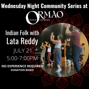 Indian Folk Dance with Lata Reddy presented by Ormao Dance Company at Ormao Dance Company, Colorado Springs CO