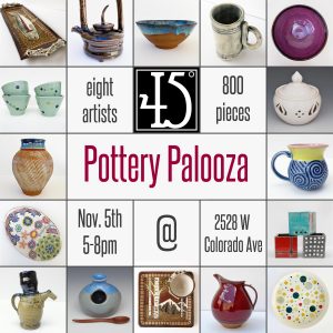 Pottery Palooza presented by 45 Degree Gallery at 45 Degree Gallery, Colorado Springs CO