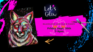 Neon Fox: Blacklight and Glow Paint presented by Painting with a Twist: Downtown Colorado Springs at Painting with a Twist Colorado Springs Downtown, Colorado Springs CO