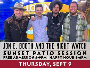 Jon E. Booth and The Night Watch presented by Boot Barn Hall at Boot Barn Hall at Bourbon Brothers, Colorado Springs CO