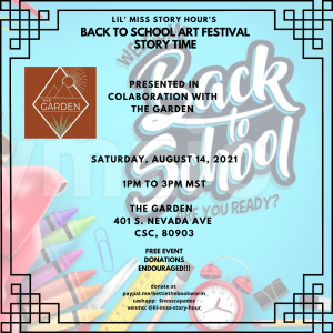 Back to School Art Festival Story Time presented by  at ,  