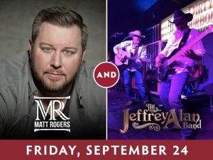 Matt Rogers and The Jeffrey Alan Band presented by Boot Barn Hall at Boot Barn Hall at Bourbon Brothers, Colorado Springs CO