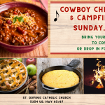 Cowboy Chili and Pie Cook-Off & Campfire Sing-Along presented by St. Dominic Catholic Church at ,  