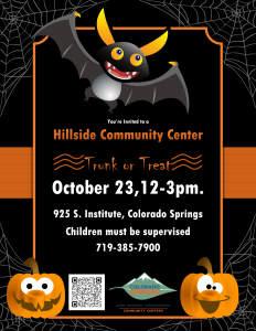 Hillside Community Center Trunk or Treat presented by Hillside Community Center at Hillside Community Center, Colorado Springs CO