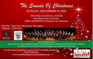 Christmas Concert Gala presented by Woodland Park Wind Symphony at Ute Pass Cultural Center, Woodland Park CO