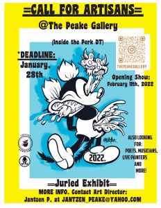CALL FOR ARTISANS: The Peake Gallery Quarterly Show presented by  at The Perk- Downtown, Colorado Springs CO