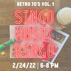 SINGO Music Bingo: Retro 70’s Volume 1 presented by Goat Patch Brewing Company at Goat Patch Brewing Company, Colorado Springs CO