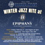 Winter Jazz Nite presented by Colorado Springs Conservatory at Epiphany, Colorado Springs CO