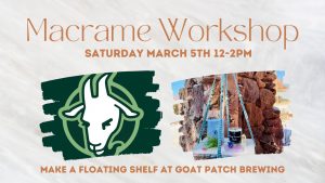 Make & Take Workshop with Red Earth Knots presented by Goat Patch Brewing Company at Goat Patch Brewing Company, Colorado Springs CO