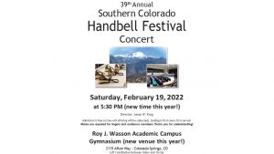 Southern Colorado Handbell Festival presented by The Southern Colorado Handbell Alliance at Roy J. Wasson Academic Campus, Colorado Springs CO