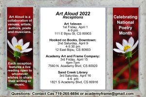 ‘Art Aloud’ presented by Art 1eleven Gallery at Art 1eleven Gallery, Colorado Springs CO