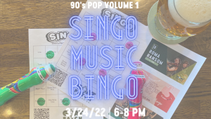 SINGO Music Bingo: 90’s Pop presented by Goat Patch Brewing Company at Goat Patch Brewing Company, Colorado Springs CO