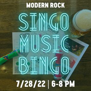 SINGO Music Bingo: Modern Rock presented by Goat Patch Brewing Company at Goat Patch Brewing Company, Colorado Springs CO