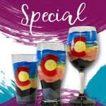 Colorado Sunset Glassware Set presented by Painting With a Twist: West at ,  
