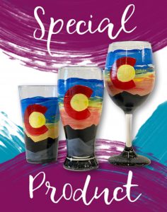Colorado Sunset Glassware Set presented by Painting With a Twist: West at ,  