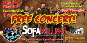 SofaKillers & Oxymorons Comedy presented by Oxymorons Comedy at Cave of the Winds, Manitou Springs CO