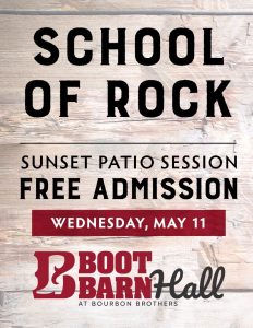 Free Rock Show presented by School of Rock at Boot Barn Hall at Bourbon Brothers, Colorado Springs CO