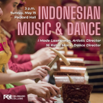 Indonesian Music and Dance presented by Colorado College Music Department at Colorado College - Packard Hall, Colorado Springs CO