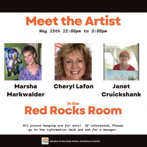 Meet the Artist presented by Garden of the Gods Visitor & Nature Center at Garden of the Gods Visitor and Nature Center, Colorado Springs CO