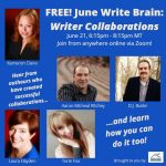 Write Brain: Writer Collaborations presented by Pikes Peak Writers at Online/Virtual Space, 0 0