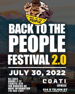 Back To The People Festival 2.0 presented by  at CO.A.T.I. Uprise, Colorado Springs CO